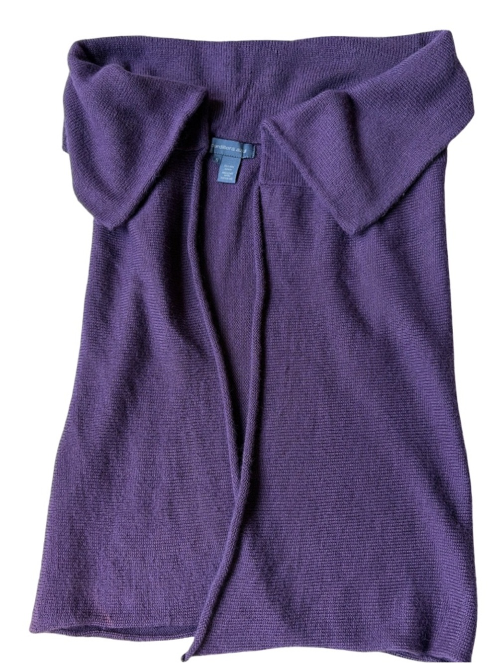 Pendleton Deep Purple Open-Front Knit Cardigan Vest